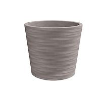 NICOLI Pot à bol cylindrique HERMES ELEGANCE, en résine, technique rotationnelle, pour intérieur et extérieur, diamètre 30 cm 40 fleur (diamètre 40 cm, cendre)