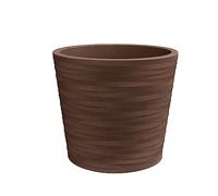 NICOLI Pot à bol cylindrique HERMES ELEGANCE, en résine, technique rotationnelle, pour intérieur et extérieur, diamètre 30 cm 40 fleur (Ø cm 30 cm, Corten)