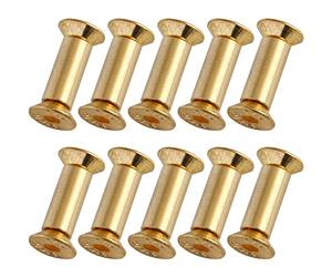 NICOLIE 10 Pcs/Lot En Laiton Vis Rivet Couteau Poignée Serrure Bricolage Couteau Matériel Plaque Fixation Plate Vis À Tête Hexagonale