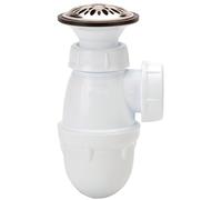 Nicoll – Combiné bonde et siphon – Blanc – Plastique – Intérieur – Écoulement libre