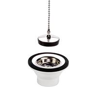 Nicoll 93002 Bonde evier s/tp INOX 558 0204014, Blanc