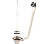 Bonde et vidage plastique pour évier grès et synthèse - Diamètre extérieur 84 mm - Diamèt Blanc G