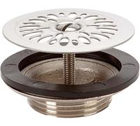 Bonde lavabo laiton avec grille inox