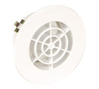 Nicoll Grille de ventilation 1GATM80 (71668) ronde à encastrer pour tube PVC Ø80 Blanc