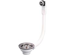 Nicoll 92907 Bonde 114 Panier Manuel avec t.p 514 0204123, Blanc