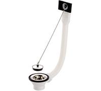 Nicoll 92934 Bonde evier INOX 1 bac a/trop Plein 556 0204015, Blanc