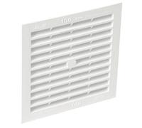 Nicoll B114 Grille simple carrée avec Moustiquaire 100 - Blanc