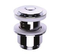 Nicoll Bonde de lavabo 0501074 - Laiton automatique rond rentrant, commande à main, trop-plein