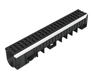 NICOLL Caniveau 1m grille fonte C250 profondeur 2 largeur 100