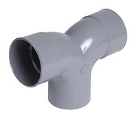 NICOLL COV50126 Coude mâle-Femelle Double parallèle à 87°30 Gris Ø 40 mm, Emboîtement Facile, PVC Lisse et Non microporeux, Résiste aux Chocs, Pas d'obturation grâce au Rayon de courbure