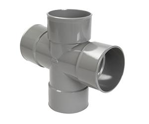 NICOLL COV50165 Culotte à 87°30 Ø 100 mm Femelle-Double parallèle-RT188