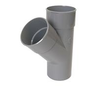 NICOLL COV50170 Culotte et embranchement Simple Male-Femelle à 45° -PVC Gris-Ø 100 mm-BT14