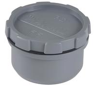 Tampon de visite mâle-femelle NICOLL + bouchon - PVC gris - Ø 40 mm - FH