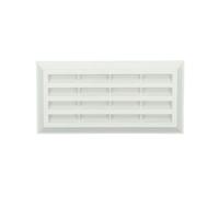 NICOLL Grille aération rectangulaire avec moustiquaire 129x258 mm M112