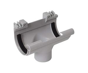 Nicoll - Naissance centrale gris sortie Diam 50 NC16 pour gouttiere de 16 a joint