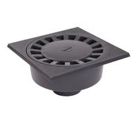 siphon de cour - 200 x 200 mm - a emboîture extérieure - sortie verticale - nicoll sc756 - gris foncé
