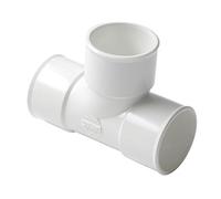 NICOLL - Té pied de biche PVC blanc femelle femelle Ø 40mm - UTH188BL