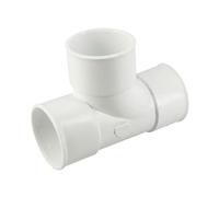 Té PVC blanc pied de biche à 87°30 Ø 50 - TJ188BL NICOLL