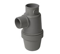 Nicoll YFC Siphon lavabo verticale Ø 32 | Siphon de parcours PVC gris vertical - Mâle / femelle - Diamètre 32 mm - Nicoll