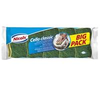 NICOLS - Pack de 10 Éponges Écologiques Réutilisables en Cellulose Biodégradables - Ultra Absorbantes et Durables - Nettoient Intensivement sans Rayer - Idéales pour Un Nettoyage Écoresponsable