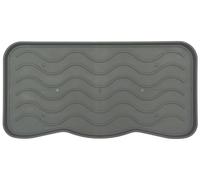 Nicoman Bac à Chaussures en Caoutchouc Souple antidérapant Lavable Multi-Usage pour intérieur et extérieur (Noir uni, Lot de 1)
