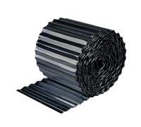 Nicoman Bordure de Jardin en métal - Bordure de pelouse en Acier galvanisé très résistant - Bordure de Paysage Flexible pour Arbres, parterres de Fleurs et Plantes (Noir, 15,2 x 3 m)