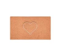 Nicoman Cœur Paillasson Lavable en Relief Vinyle Boucles d'entrée Tapis Lavable de Bienvenue -(Utiliser à l'intérieur et à l'extérieur),Moyen (75x44cm), Beige