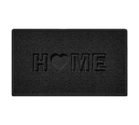 Nicoman Love at Home Paillasson 75 x 445 cm - Noir élégant | Résistant | Antidérapant | Intérieur/extérieur | Tapis de Sol Anti-saleté | Paillasson de Maison | Cœur