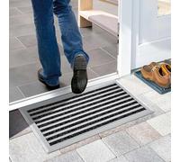 Nicoman Paillasson Anti-saleté en Aluminium nervuré avec Moquette