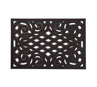 Nicoman Paillasson décoratif d'extérieur en Caoutchouc antidérapant pour escalier, très résistant et Anti-saleté Chocolat Taille S 60 x 40 cm