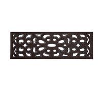 Nicoman Paillasson décoratif pour extérieur - Robuste - Anti-saleté - en Caoutchouc antidérapant - Étroit - Chocolat - 75 x 25 cm