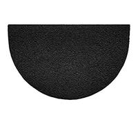 Nicoman Paillasson Demi-Lune en Relief Lavable au Jet 70 x 44 cm (Noir, uni) - Utilisation en extérieur Uniquement