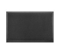 Nicoman Paillasson en Maille 3D très résistant pour intérieur et extérieur, entrée, terrasse, Jardin, Garage - Profil Bas - Antidérapant - Lavable en Machine - Noir - 60 x 40 cm
