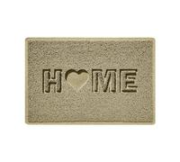 Nicoman Paillasson Love at Home 60 x 40 cm - Beige honnêteté | Antidérapant | Intérieur/extérieur | Paillasson Anti-saleté | Paillasson pour Maison, terrasse, Jardin, véranda, Maison cœur