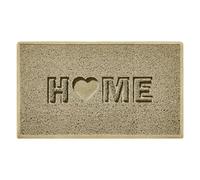 Nicoman Paillasson Love at Home 75 x 44 cm - Beige honnêteté | Antidérapant | Intérieur/extérieur | Paillasson Anti-saleté | Paillasson pour Maison, terrasse, Jardin, véranda, Maison cœur
