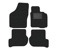 Nicoman Spaghetti Tapis de Voiture sur Mesure pour Tous Les Temps - Compatible avec Golf MK6 à hayon/Break/Break - Ensemble Complet de 4 pièces, Noir