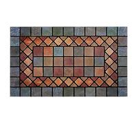 Nicoman Tapis de Sol écologique à Bords Bleus Absorbant pour intérieur/extérieur - Standard (75 x 44 cm) - Bordure Bleue