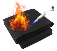 Nicoman Tapis de soudage Ignifuge 50 x 50 x 0,5 cm, Feutre de Carbone Haute température, résistant à la Chaleur jusqu'à 2000 °C, matériau résistant à la Chaleur pour Gril, Soudeur, plombiers