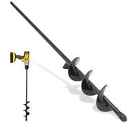 Nicoone Jardin Foreuse,Perceuse de jardin Pour Perceuse Sans Fil,Perceuse De sol pour Jardin,Cour,Terre Creusée,Perçage de Trous