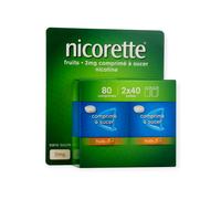 Nicorette 2 mg Comprimés Fruits à Sucer x160