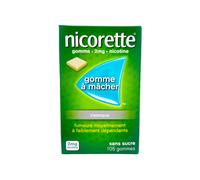 Nicorette 2mg Gommes à mâcher classique sans sucre Boîte de 105