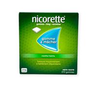 Nicorette 2mg Gommes à mâcher Menthe fraiche sans sucre Boîte de 210