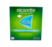 Nicorette 2mg Gommes à mâcher Menthe glaciale sans sucre Boîte de 210