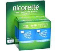 Nicorette 2mg menthe intense Boîte de 160 comprimés à sucer