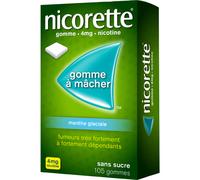Nicorette 4mg Nicotine Gommes À Mâcher Menthe Glaciale Sans Sucre 105 Pièces