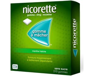 Nicorette® Gomme 2 mg Menthe fraiche sans sucre Gummies 210 pc(s)