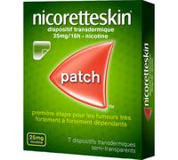Médicaments sans ordonnance > Médicaments pour le sevrage tabagique NicoretteSkin Patch 25mg/16h - Sevrage tabagique - Pharmacie en ligne LaSante.netx 7
