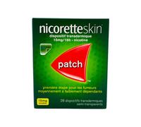 Nicoretteskin Patch 15mg/16h 28 dispositifs transdermiques semi-transparents
