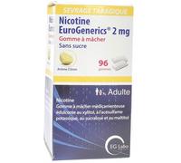 Nicotine EG Citron 2 mg Sans Sucre Gommes x 96 - Chewing-gum et gommes à la nicotine - Pharmacie en ligne LaSante.net