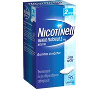 Nicotinell Nicotine 2mg Menthe Fraîcheur Sans Sucre 96 Gommes À Mâcher
